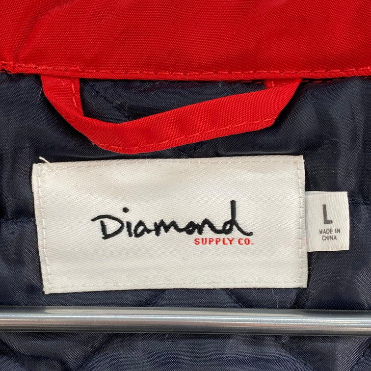 【中古品】【メンズ】 DIAMOND SUPPLY CO. HOODED QUILTING JACKET 142-260125-WA-08-iwa サイズ：L カラー：レッド 万代Net店