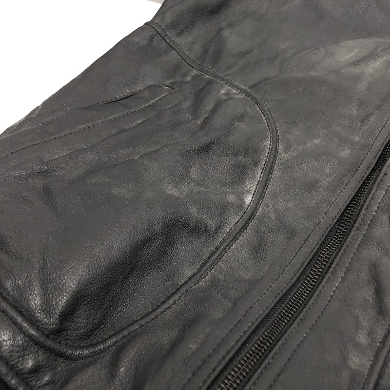 【現状渡し品】【メンズ】 HYSTERIC GLAMOUR LEATHER JACKET 4LB-1282 ピッグレザージャケット ライダース 豚革 アウター 140-260507-rs-04-fur サイズ：M カラー：ブラック 万代Net店
