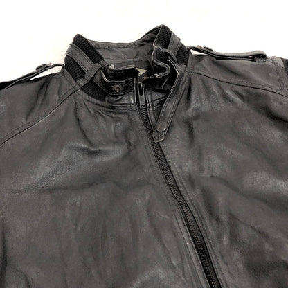 【現状渡し品】【メンズ】 HYSTERIC GLAMOUR LEATHER JACKET 4LB-1282 ピッグレザージャケット ライダース 豚革 アウター 140-260507-rs-04-fur サイズ：M カラー：ブラック 万代Net店