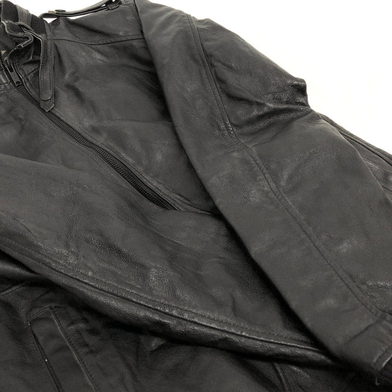 【現状渡し品】【メンズ】 HYSTERIC GLAMOUR LEATHER JACKET 4LB-1282 ピッグレザージャケット ライダース 豚革 アウター 140-260507-rs-04-fur サイズ：M カラー：ブラック 万代Net店