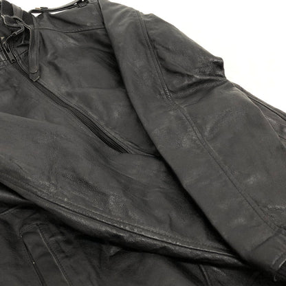 【現状渡し品】【メンズ】 HYSTERIC GLAMOUR LEATHER JACKET 4LB-1282 ピッグレザージャケット ライダース 豚革 アウター 140-260507-rs-04-fur サイズ：M カラー：ブラック 万代Net店