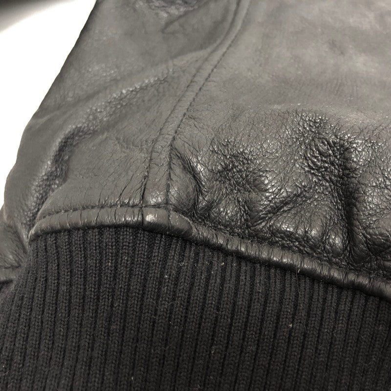 【現状渡し品】【メンズ】 HYSTERIC GLAMOUR LEATHER JACKET 4LB-1282 ピッグレザージャケット ライダース 豚革 アウター 140-260507-rs-04-fur サイズ：M カラー：ブラック 万代Net店