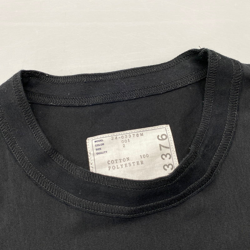 【中古品】【メンズ】 SACAI サカイ 24-03376M COTTON JERSEY T-SHIRT コットン ジャージー Tシャツ トップス 140-260901-kh-10-izu サイズ：2 カラー：ブラック 万代Net店