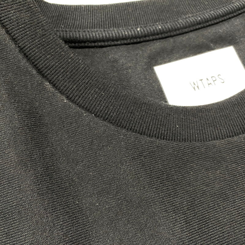 【中古品】【メンズ】 WTAPS ダブルタップス 222ATDT-CSM05 QB SS CTPL. CRST ショートスリーブ Tシャツ トップス 142-260901-kh-12-izu サイズ：02 カラー：ブラック 万代Net店