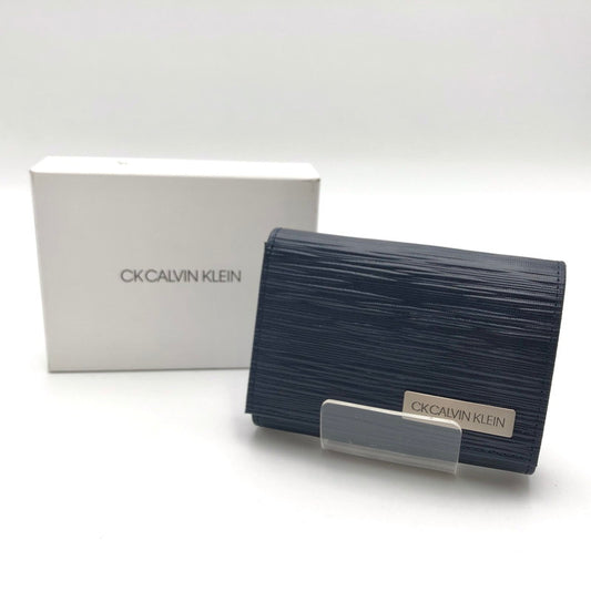 【中古美品】【メンズ】 CALVIN KLEIN カルバンクライン 345155 タット2 三つ折り財布 CK コンパクトウォレット 財布 200-240522-rs-01-fur カラー：ネイビー 万代Net店