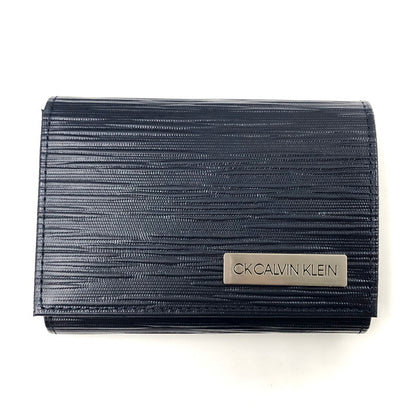 【中古美品】【メンズ】 CALVIN KLEIN カルバンクライン 345155 タット2 三つ折り財布 CK コンパクトウォレット 財布 200-240522-rs-01-fur カラー：ネイビー 万代Net店