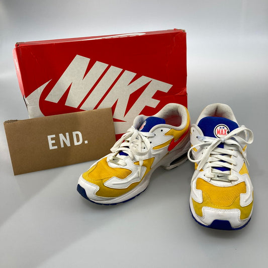【中古品】【メンズ/レディース】 NIKE ナイキ AO1741-700 AIR MAX2 LIGHT UNIVERSITY GOLD FLASH CRIMSON エア マックス 2 ライト スニーカー 160-251023-WA-02-iwa サイズ：26.5 カラー：UNIVERSITY GOLD/FLASH CRIMSON 万代Net店