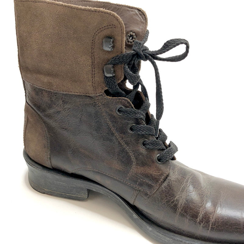 【ジャンク品】【メンズ】 LLOYD ロイド レースアップ ブーツ シューズ 靴 162-251201-rs-06-fur サイズ：8 (27.0cm相当) カラー：ブラウン系 万代Net店