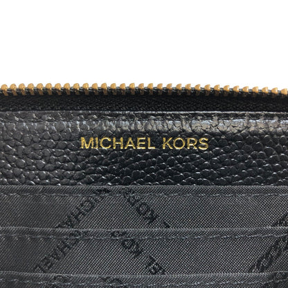 【中古品】【レディース】 MICHAEL KORS マイケルコース ミディアム ジップアラウンド スナップ ウォレット 34F9GJ6Z8L 二つ折り財布 コンパクトウォレット 201-260508-rs-05-fur カラー：ブラック 万代Net店