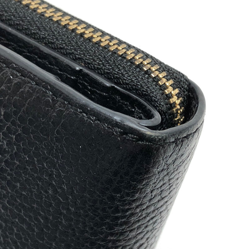 【中古品】【レディース】 MICHAEL KORS マイケルコース ミディアム ジップアラウンド スナップ ウォレット 34F9GJ6Z8L 二つ折り財布 コンパクトウォレット 201-260508-rs-05-fur カラー：ブラック 万代Net店