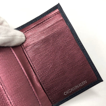 【中古美品】【メンズ】 CALVIN KLEIN カルバンクライン 345155 タット2 三つ折り財布 CK コンパクトウォレット 財布 200-240522-rs-01-fur カラー：ネイビー 万代Net店