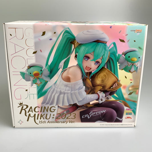 【現状渡し品】 グッドスマイルレーシング 初音ミク GTプロジェクト レーシングミク 2023 15th Anniversary Ver. フィギュア 053-260731-zi-08-min 万代Net店