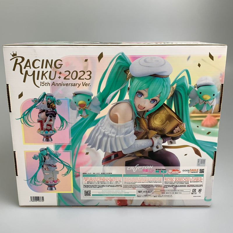【現状渡し品】 グッドスマイルレーシング 初音ミク GTプロジェクト レーシングミク 2023 15th Anniversary Ver. フィギュア 053-260731-zi-08-min 万代Net店