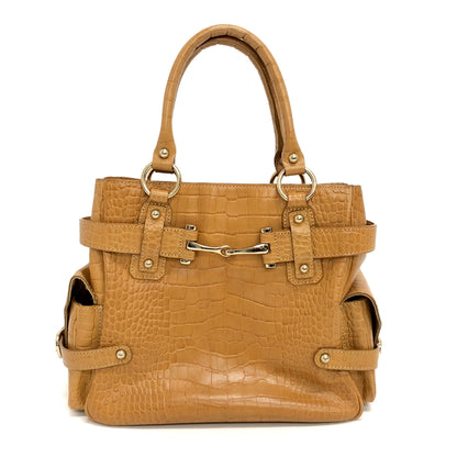 【中古品】【レディース】 SAZABY サザビー CROCODILE EMBOSSED 2WAY HAND BAG 01529071 ショルダーバッグ ハンドバッグ 鞄 188-260727-rs-03-fur カラー：ブラウン 万代Net店