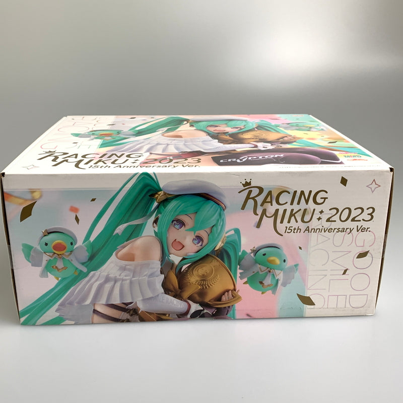 【現状渡し品】 グッドスマイルレーシング 初音ミク GTプロジェクト レーシングミク 2023 15th Anniversary Ver. フィギュア 053-260731-zi-08-min 万代Net店