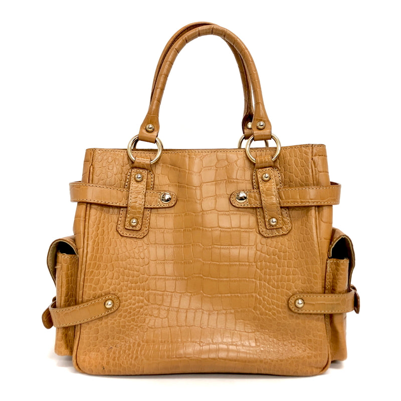 【中古品】【レディース】 SAZABY サザビー CROCODILE EMBOSSED 2WAY HAND BAG 01529071 ショルダーバッグ ハンドバッグ 鞄 188-260727-rs-03-fur カラー：ブラウン 万代Net店