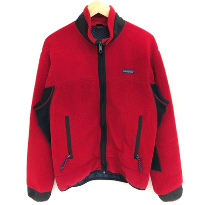 【現状渡し品】【メンズ】 patagonia パタゴニア 90'S PARTIAL ECLIPSE JACKET パーシャルエクリプス ジャケット フリース アウター 古着 アウトドア系 ヴィンテージ系 144-251201-rs-09-fur サイズ：M カラー：レッド/ブラック 万代Net店