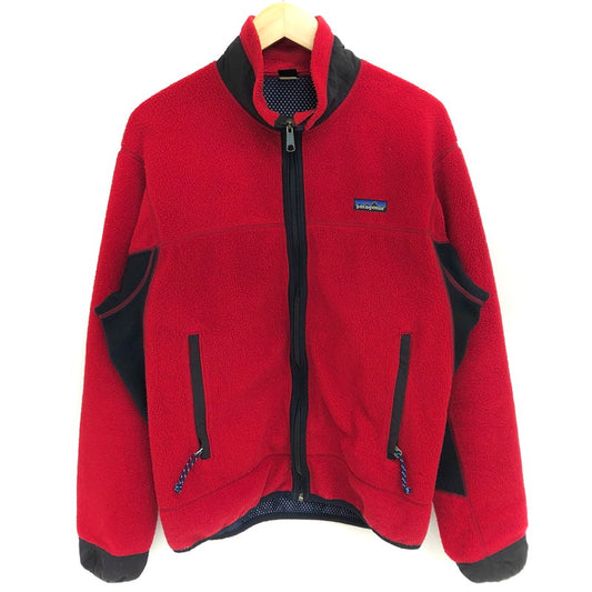 【現状渡し品】【メンズ】 patagonia パタゴニア 90'S PARTIAL ECLIPSE JACKET パーシャルエクリプス ジャケット フリース アウター 古着 アウトドア系 ヴィンテージ系 144-251201-rs-09-fur サイズ：M カラー：レッド/ブラック 万代Net店