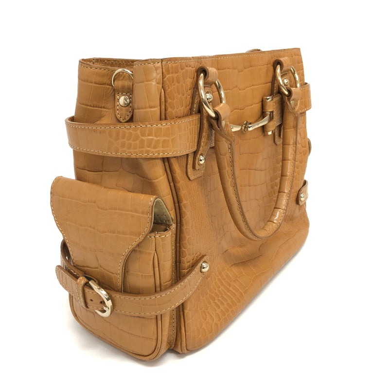 【中古品】【レディース】 SAZABY サザビー CROCODILE EMBOSSED 2WAY HAND BAG 01529071 ショルダーバッグ ハンドバッグ 鞄 188-260727-rs-03-fur カラー：ブラウン 万代Net店