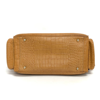【中古品】【レディース】 SAZABY サザビー CROCODILE EMBOSSED 2WAY HAND BAG 01529071 ショルダーバッグ ハンドバッグ 鞄 188-260727-rs-03-fur カラー：ブラウン 万代Net店