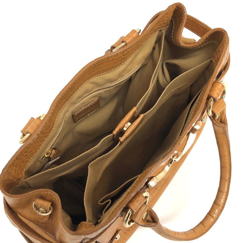 【中古品】【レディース】 SAZABY サザビー CROCODILE EMBOSSED 2WAY HAND BAG 01529071 ショルダーバッグ ハンドバッグ 鞄 188-260727-rs-03-fur カラー：ブラウン 万代Net店