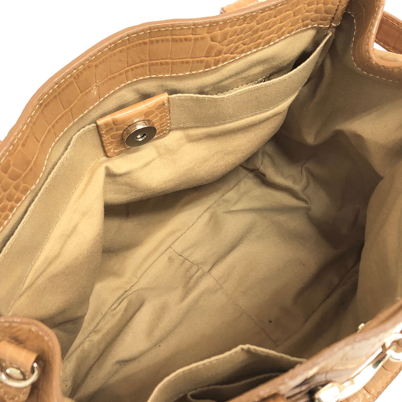 【中古品】【レディース】 SAZABY サザビー CROCODILE EMBOSSED 2WAY HAND BAG 01529071 ショルダーバッグ ハンドバッグ 鞄 188-260727-rs-03-fur カラー：ブラウン 万代Net店