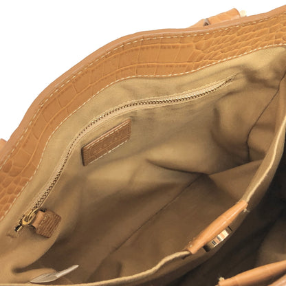 【中古品】【レディース】 SAZABY サザビー CROCODILE EMBOSSED 2WAY HAND BAG 01529071 ショルダーバッグ ハンドバッグ 鞄 188-260727-rs-03-fur カラー：ブラウン 万代Net店