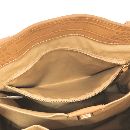 【中古品】【レディース】 SAZABY サザビー CROCODILE EMBOSSED 2WAY HAND BAG 01529071 ショルダーバッグ ハンドバッグ 鞄 188-260727-rs-03-fur カラー：ブラウン 万代Net店