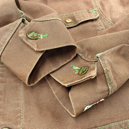 【中古品】【メンズ】 DUCK COVERALL JACKET ダック カバーオール ジャケット アウター 146-260201-kh-16-izu サイズ：42 カラー：ブラウン 万代Net店