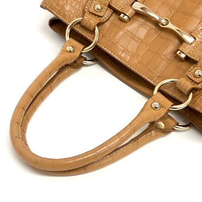【中古品】【レディース】 SAZABY サザビー CROCODILE EMBOSSED 2WAY HAND BAG 01529071 ショルダーバッグ ハンドバッグ 鞄 188-260727-rs-03-fur カラー：ブラウン 万代Net店