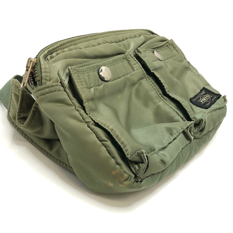 【現状渡し品】【メンズ/レディース】 PORTER ポーター TANKER WAIST BAG タンカー ウエストバッグ 鞄 吉田カバン 188-260508-rs-07-fur カラー：セージグリーン 万代Net店