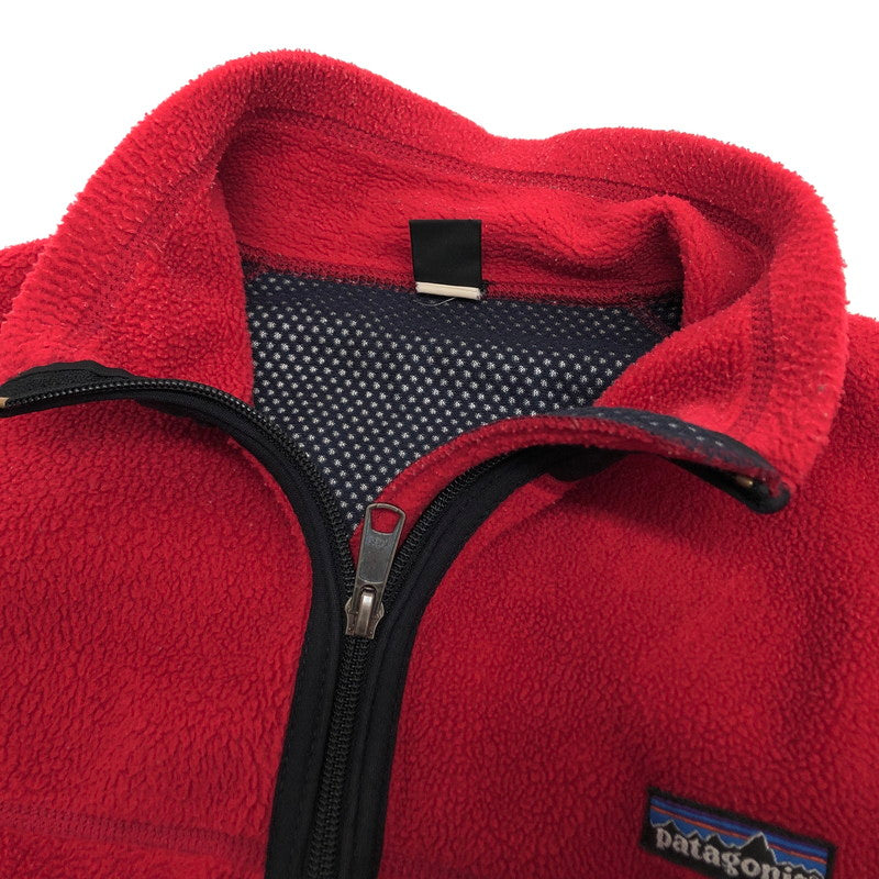 【現状渡し品】【メンズ】 patagonia パタゴニア 90'S PARTIAL ECLIPSE JACKET パーシャルエクリプス ジャケット フリース アウター 古着 アウトドア系 ヴィンテージ系 144-251201-rs-09-fur サイズ：M カラー：レッド/ブラック 万代Net店