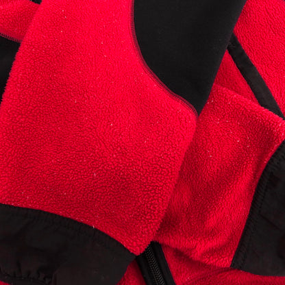 【現状渡し品】【メンズ】 patagonia パタゴニア 90'S PARTIAL ECLIPSE JACKET パーシャルエクリプス ジャケット フリース アウター 古着 アウトドア系 ヴィンテージ系 144-251201-rs-09-fur サイズ：M カラー：レッド/ブラック 万代Net店