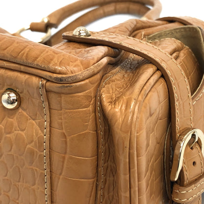 【中古品】【レディース】 SAZABY サザビー CROCODILE EMBOSSED 2WAY HAND BAG 01529071 ショルダーバッグ ハンドバッグ 鞄 188-260727-rs-03-fur カラー：ブラウン 万代Net店