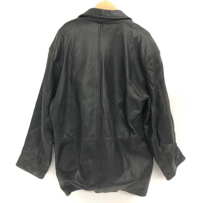 【ジャンク品】【メンズ】 PALMUS SHEEPSKIN LEATHER JACKET レザージャケット アウター 古着 ヴィンテージ 146-261020-rs-01-fur サイズ：フリー カラー：ブラック 万代Net店