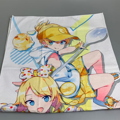【現状渡し品】 初音ミク×ドン・キホーテ チョコミントミクのアイスクリームパーティー　鏡音リン＆鏡音レン ジャンボタオル 053-260731-zi-10-min 万代Net店
