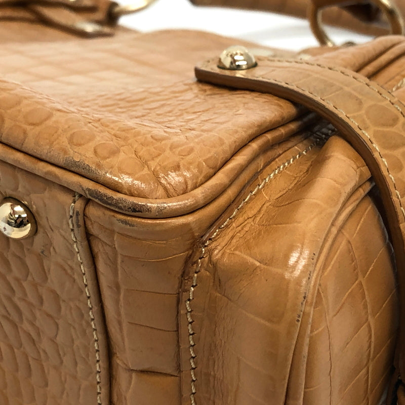 【中古品】【レディース】 SAZABY サザビー CROCODILE EMBOSSED 2WAY HAND BAG 01529071 ショルダーバッグ ハンドバッグ 鞄 188-260727-rs-03-fur カラー：ブラウン 万代Net店