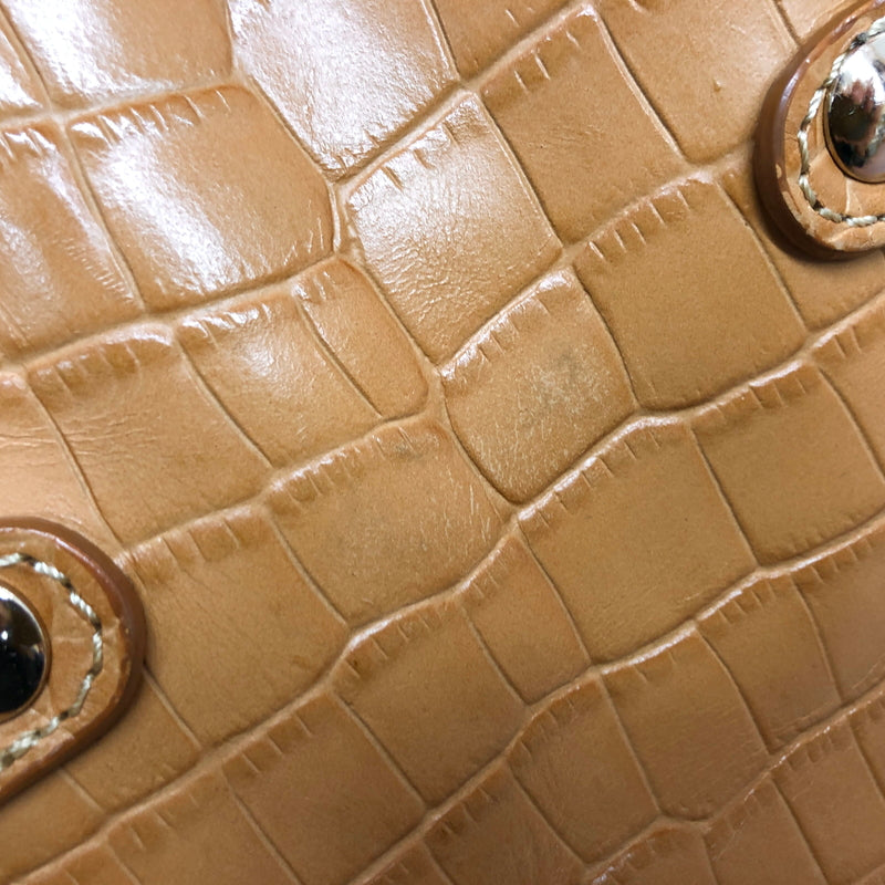 【中古品】【レディース】 SAZABY サザビー CROCODILE EMBOSSED 2WAY HAND BAG 01529071 ショルダーバッグ ハンドバッグ 鞄 188-260727-rs-03-fur カラー：ブラウン 万代Net店