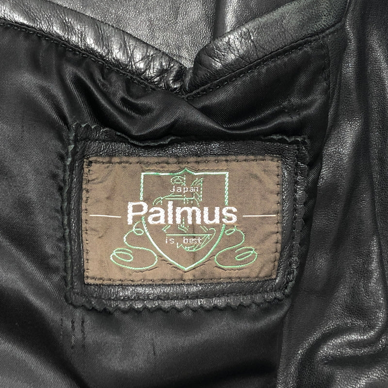 【ジャンク品】【メンズ】 PALMUS SHEEPSKIN LEATHER JACKET レザージャケット アウター 古着 ヴィンテージ 146-261020-rs-01-fur サイズ：フリー カラー：ブラック 万代Net店