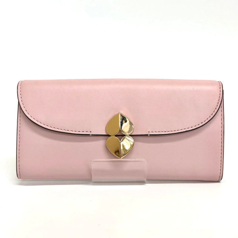 【中古品】【レディース】 Kate Spade ケイトスペード ルラ クロスボディウォレット PWRU7627 ハート チェーンショルダー 長財布 181-240911-rs-03-fur カラー：ピンク 万代Net店