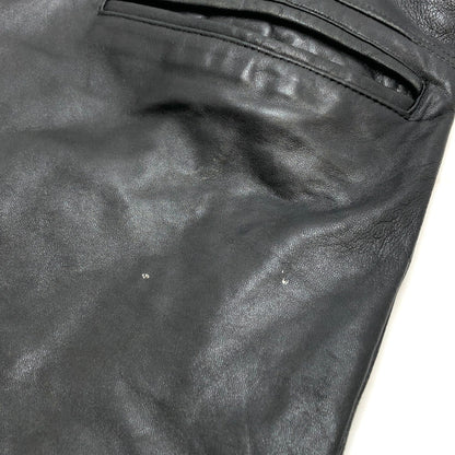 【ジャンク品】【メンズ】 PALMUS SHEEPSKIN LEATHER JACKET レザージャケット アウター 古着 ヴィンテージ 146-261020-rs-01-fur サイズ：フリー カラー：ブラック 万代Net店