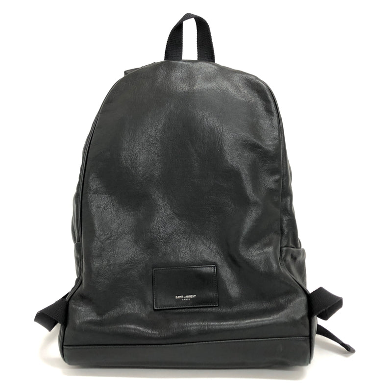 【現状渡し品】【レディース】 SAINT LAURENT サンローラン LEATHER MOUTON BACKPACK レザー バックパック リュック バッグ 鞄 180-260727-rs-04-fur カラー：ブラック 万代Net店
