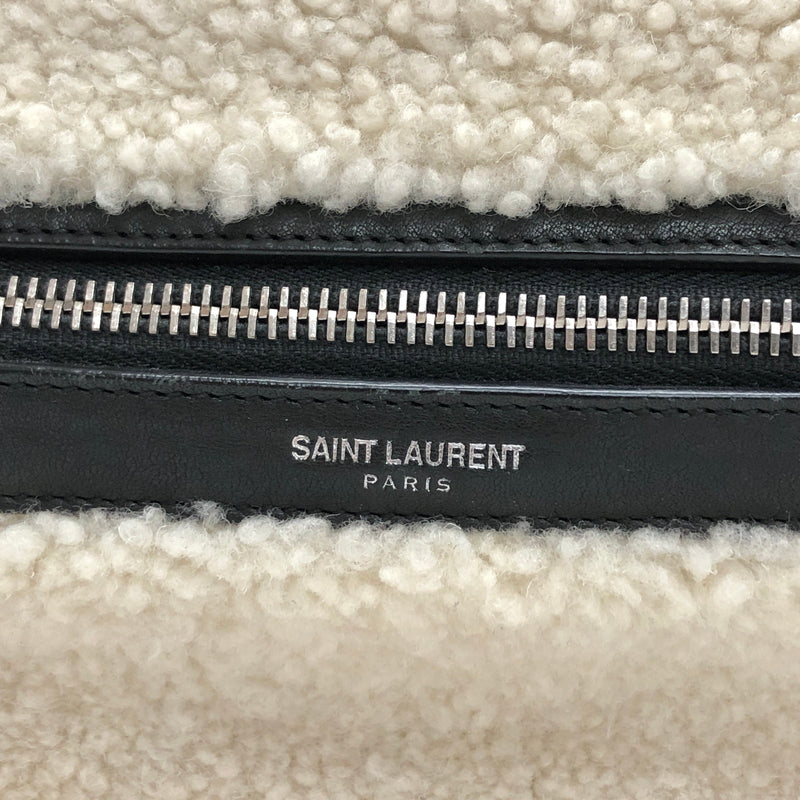 【現状渡し品】【レディース】 SAINT LAURENT サンローラン LEATHER MOUTON BACKPACK レザー バックパック リュック バッグ 鞄 180-260727-rs-04-fur カラー：ブラック 万代Net店