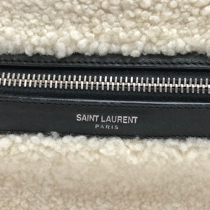 【現状渡し品】【レディース】 SAINT LAURENT サンローラン LEATHER MOUTON BACKPACK レザー バックパック リュック バッグ 鞄 180-260727-rs-04-fur カラー：ブラック 万代Net店