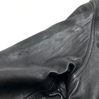 【ジャンク品】【メンズ】 PALMUS SHEEPSKIN LEATHER JACKET レザージャケット アウター 古着 ヴィンテージ 146-261020-rs-01-fur サイズ：フリー カラー：ブラック 万代Net店
