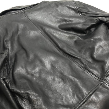 【ジャンク品】【メンズ】 PALMUS SHEEPSKIN LEATHER JACKET レザージャケット アウター 古着 ヴィンテージ 146-261020-rs-01-fur サイズ：フリー カラー：ブラック 万代Net店