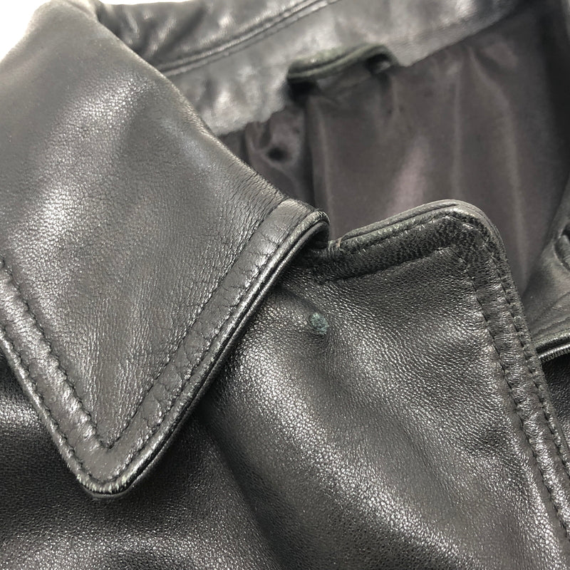 【ジャンク品】【メンズ】 PALMUS SHEEPSKIN LEATHER JACKET レザージャケット アウター 古着 ヴィンテージ 146-261020-rs-01-fur サイズ：フリー カラー：ブラック 万代Net店