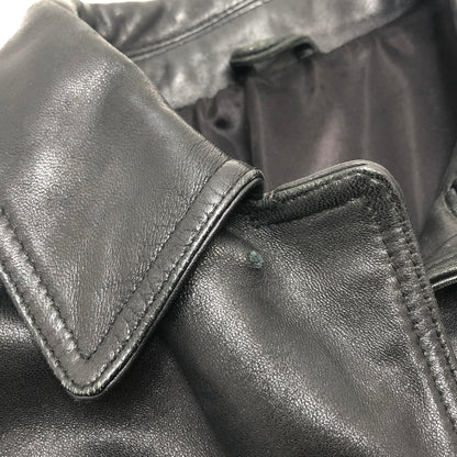 【ジャンク品】【メンズ】 PALMUS SHEEPSKIN LEATHER JACKET レザージャケット アウター 古着 ヴィンテージ 146-261020-rs-01-fur サイズ：フリー カラー：ブラック 万代Net店