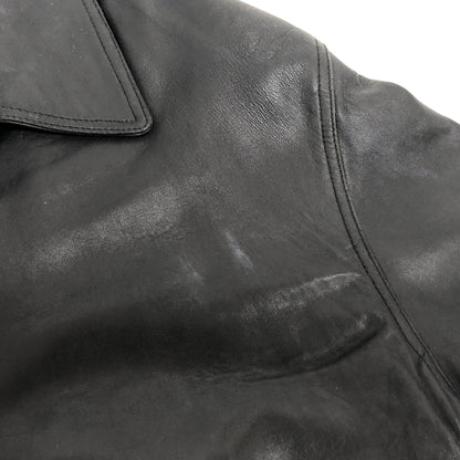 【ジャンク品】【メンズ】 PALMUS SHEEPSKIN LEATHER JACKET レザージャケット アウター 古着 ヴィンテージ 146-261020-rs-01-fur サイズ：フリー カラー：ブラック 万代Net店