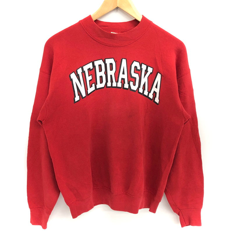 【現状渡し品】【メンズ】 FRUITS OF THE LOOM フルーツオブザルーム NEBRASKA L/S SWEAT SHIRT スウェット トレーナー 長袖 トップス ヴィンテージ 146-260508-rs-10-fur サイズ：M カラー：レッド 万代Net店
